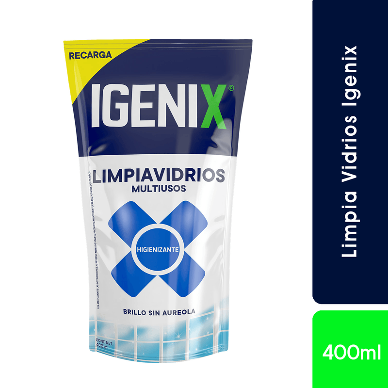 Limpia vidrio IGENIX 400 ml recarga