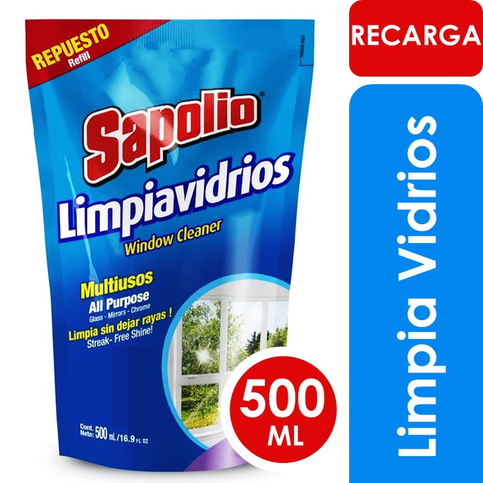 SAPOLIO vidrio y multiuso 500 ml recarga