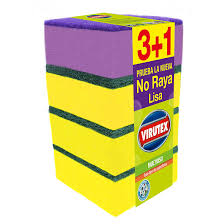 VIRUTEX esponja multiuso 3+1 lisa
