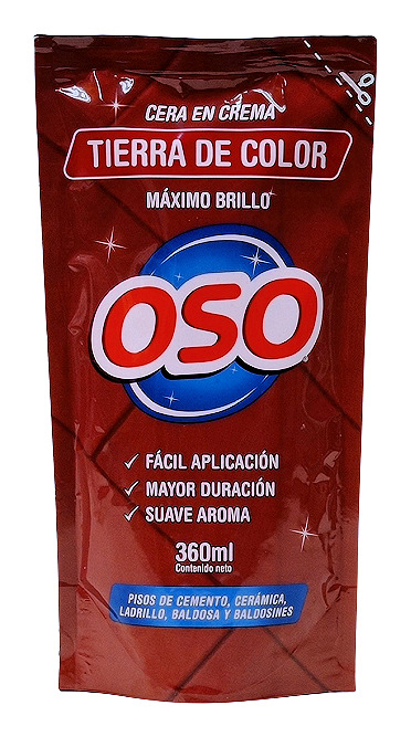 Cera en crema OSO 360 ml tierra de color
