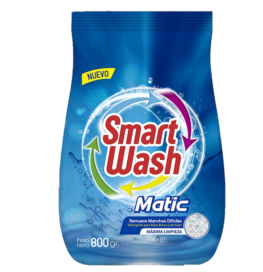 detergente polvo SMART WASH matic 800 gr