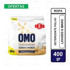 Detergente polvo OMO 400gr lavado a mano