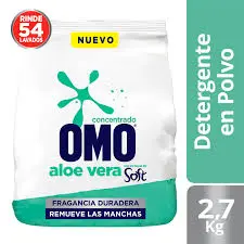 OMO detergente polvo 2.7kg matic aloe vera 