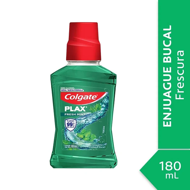 Enjuague bucal COLGATE 180ml plax fresh mint 
