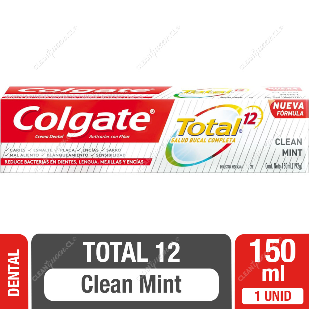 Pasta dental COLGATE total 12 clean mint 150 ml