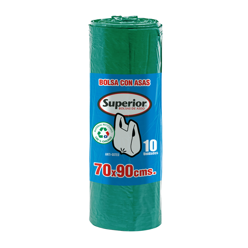 Bolsa basura SUPERIOR 10u 70x90 c/asa 