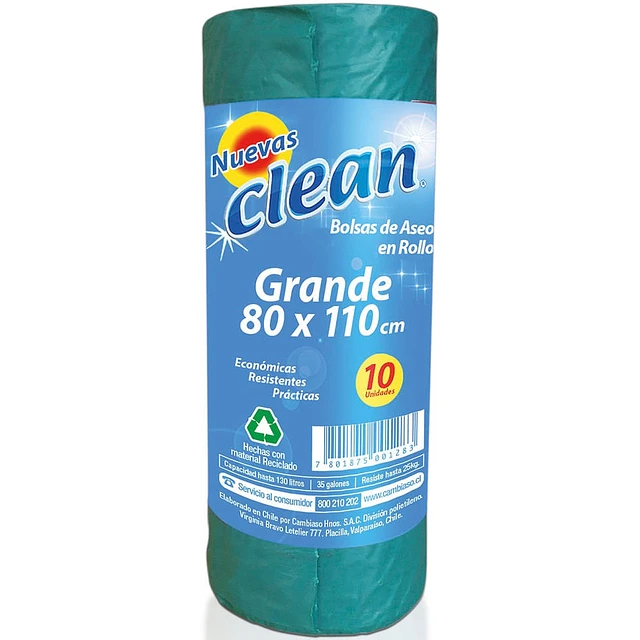 Bolsa basura CLEAN 10u 80x110