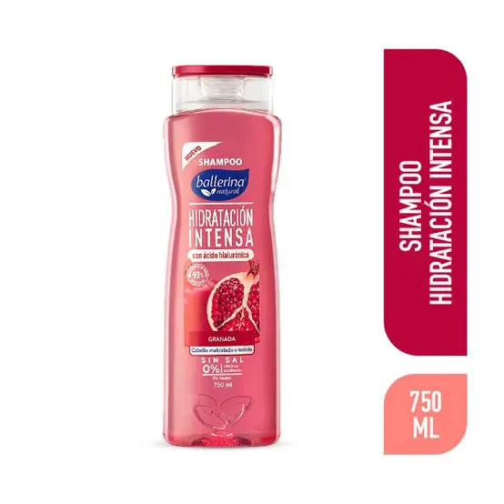 Shampoo frasco BALLERINA 750ml hidratacion intensa