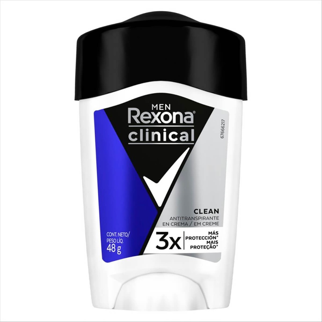 Desodorante barra REXONA barra Men 48g Clinical Clean 