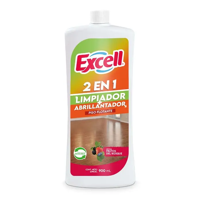 Limpia + abrillantador piso flotante EXCELL 900ml frutos del bosque