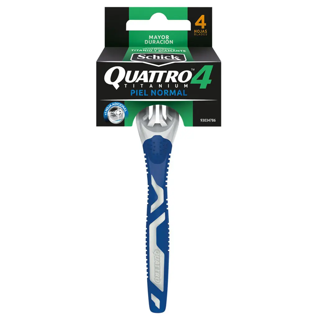 Maquina afeitar SCHICK quattro4 titanium piel normal