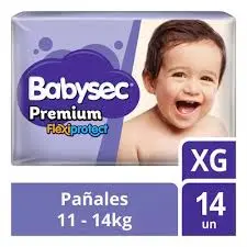 Pañal BABYSEC premium flex 14un (XG)*