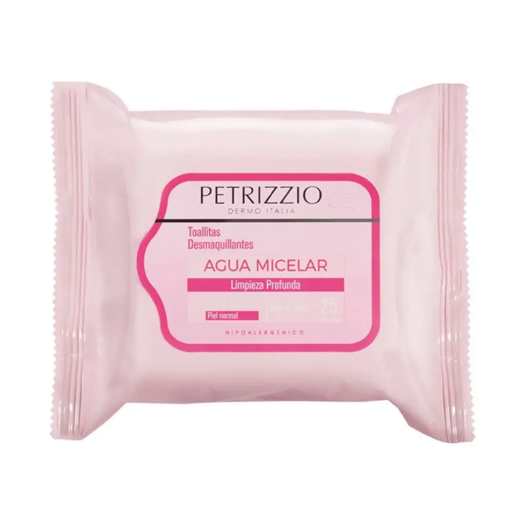 Toallitas Desmaquillantes PETRIZZIO 25un agua de rosas