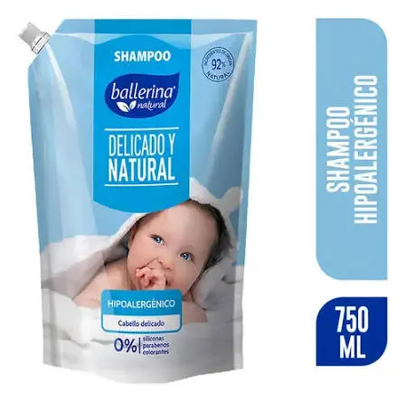 Shampoo BALLERINA 750ml delicado y natural hipoalergenico baby