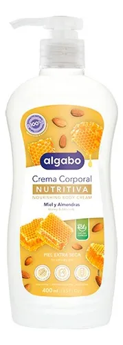 Crema Corporal ALGABO 400ml miel y almendras 