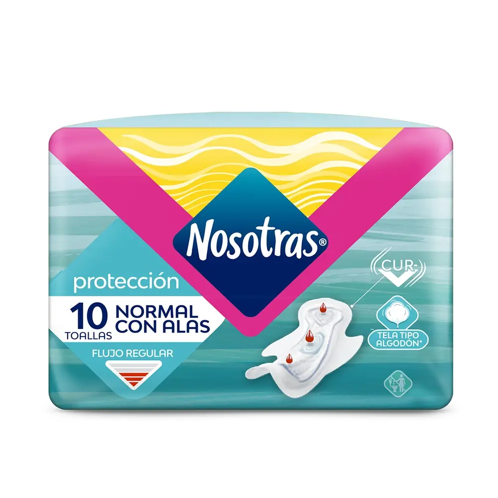 Toalla higiénica NOSOTRAS x10 ultra normal c/alas extra suave