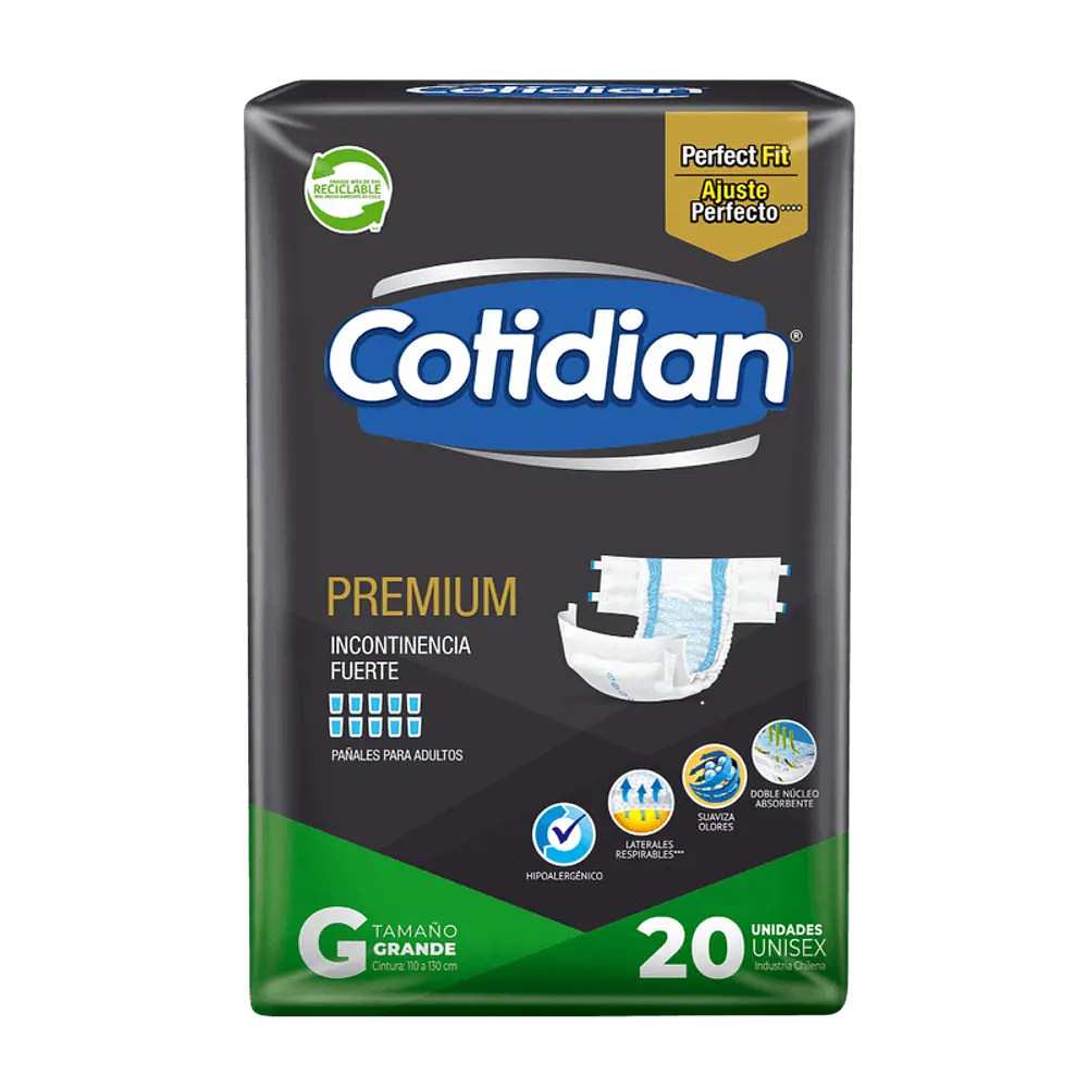 Pañal adulto COTIDIAN 20u premium (G)