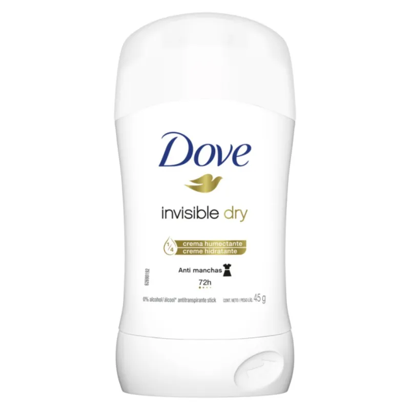 Desodorante DOVE barra 45gr invisible dry 