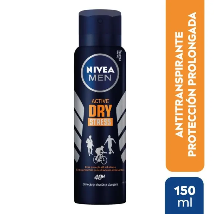 Desodorante NIVEA men Aerosol 150ml active dry 