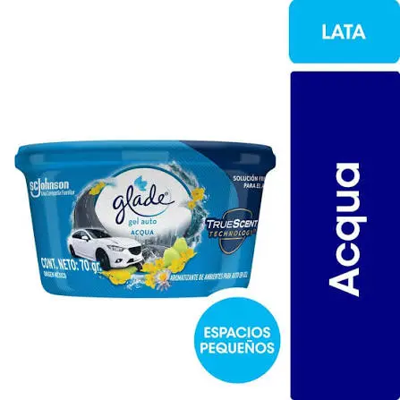 Aromatizante en Gel GLADE 70gr Auto Acqua