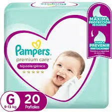 Pañal PAMPERS premium care 20u (G)