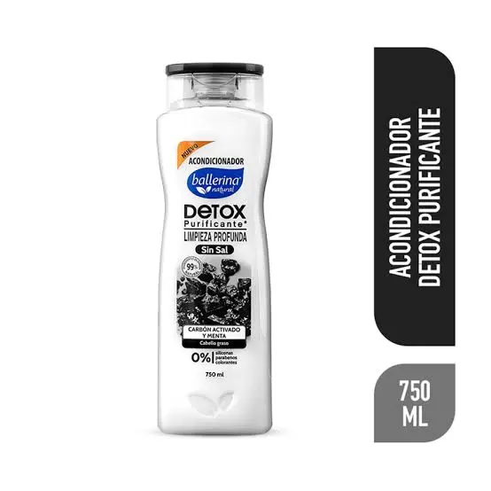 Acondicionador frasco BALLERINA 750ml detox limpieza profunda carbon