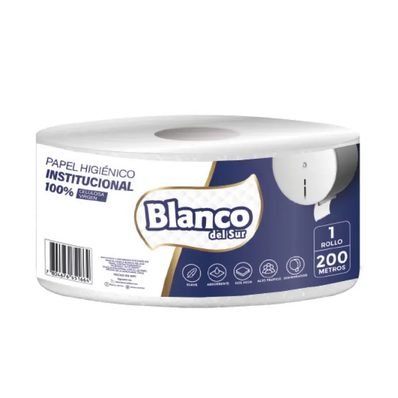 Papel higienico BLANCO DEL SUR 200m 