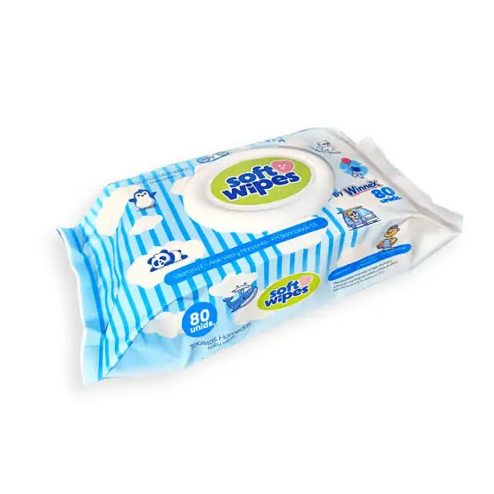 Toallas humedas SOFT WIPES 80uni azul