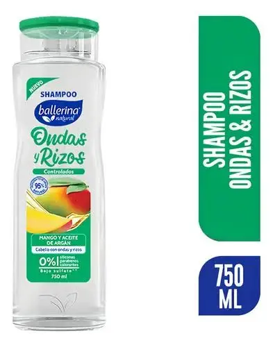 Acondicionador frasco BALLERINA 750ml ondas y rizos mango de aceite de argan