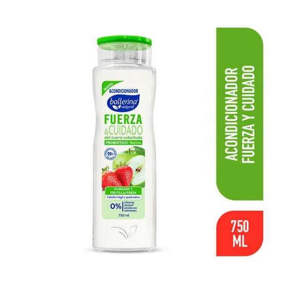 Acondicionador frasco BALLERINA 750ml fuerza y cuidado manzana