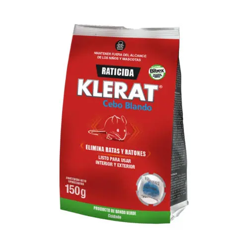 Raticida KLERAT 150gr cebo blanco