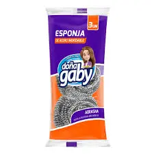 Esponja acero DOÑA GABY x3 abrasiva