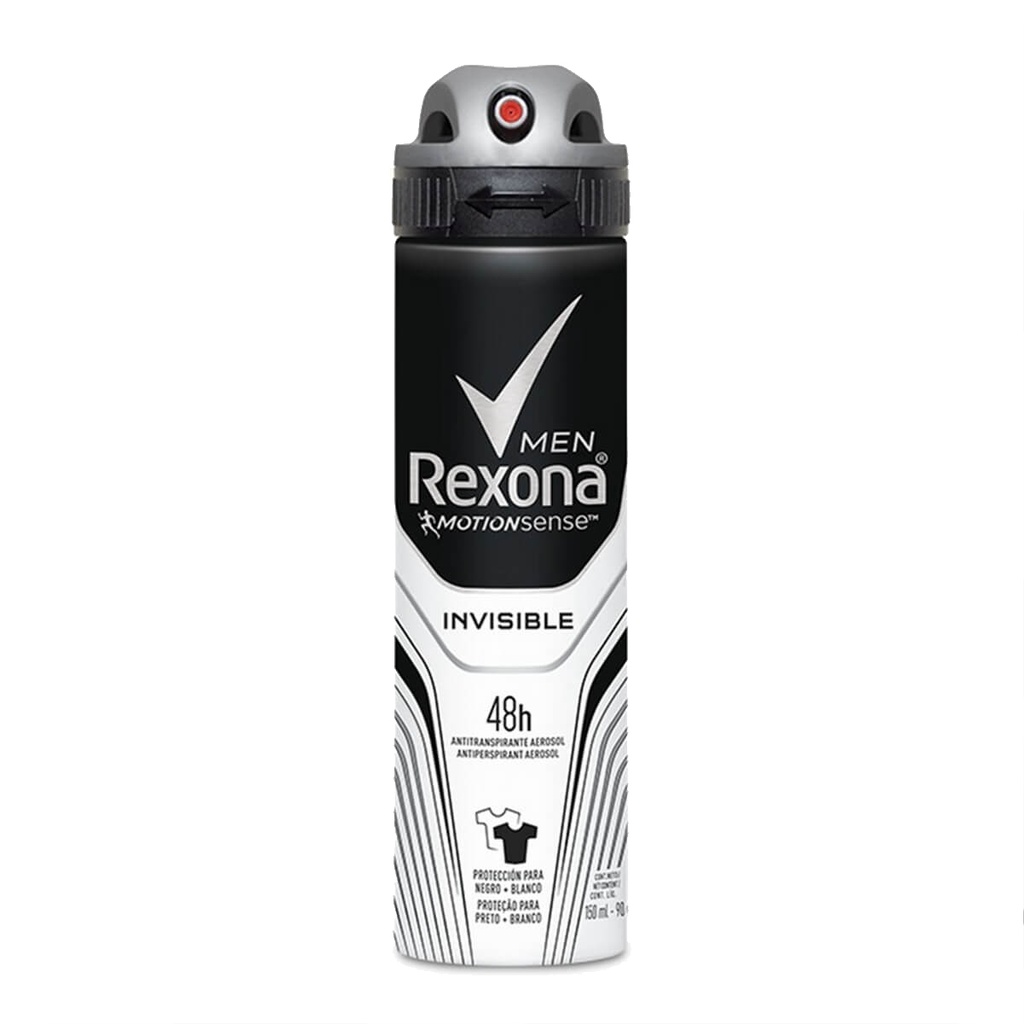 Desodorante REXONA men 150ml invisible 72 hrs