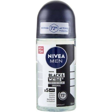 Desodorante NIVEA men 50ml black y white invisible original (roll on)