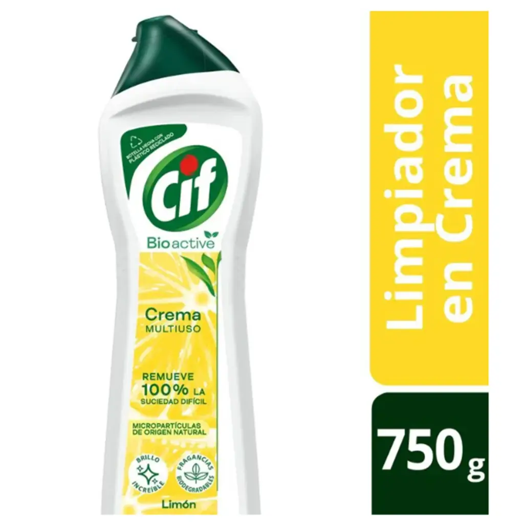 Limpiador crema CIF 500ml limon botella