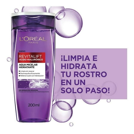 Agua micelar LOREAL revitalift 200ml acido hialuronico