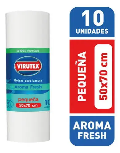 Bolsa basura VIRUTEX 10u 50x70 blanca