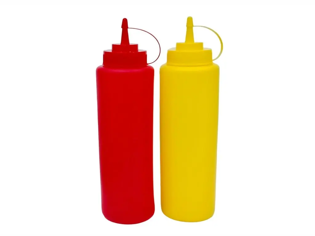 Botella plastica para aderezos x2