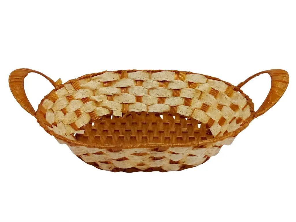Panera de mimbre ovalada