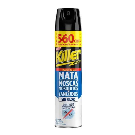 Insecticida KILLER 560ml moscas y zancudos SIN OLOR