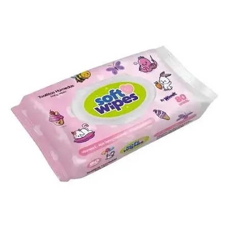 Toallas humedas SOFT WIPES 80uni rosada