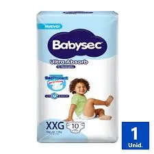  Pañal BABYSEC ultra absorb 12un (XXG) sec protec