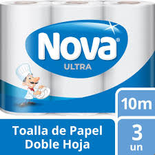 toalla papel d/h NOVA ULTRA 3R 10 mts
