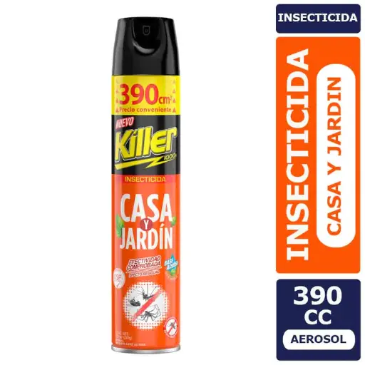 Insecticida KILLER 390ml casa y jardin 