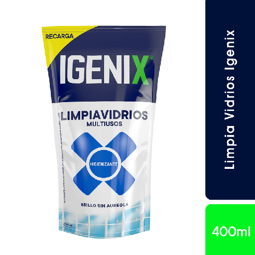 Limpia vidrios IGENIX 400 ml recarga