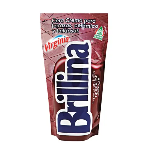 Cera en crema BRILLINA 360 ml tierra color  