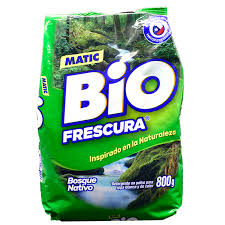 Detergente en polvo BIO FRESCURA 800gr bosque nativo 