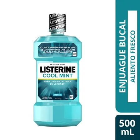 Enjuague bucal LISTERINE 500ml menta fresca