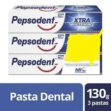 Pasta dental PEPSODENT 3x130gr xtra whitening 
