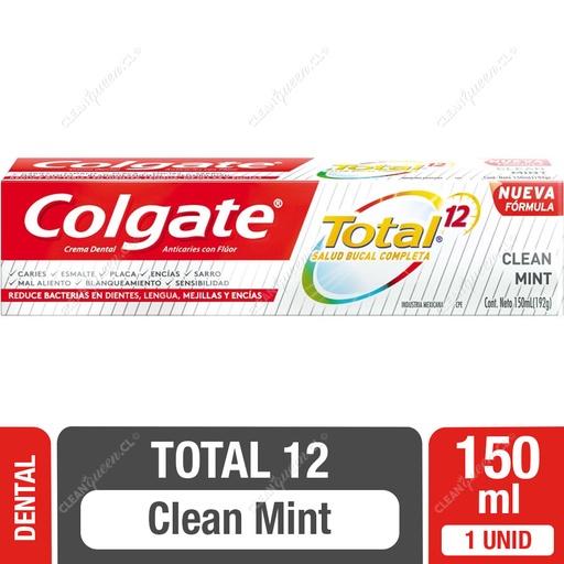 Pasta dental COLGATE total 12 clean mint 150 ml